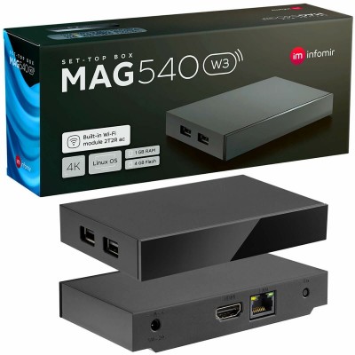 Infomir Tv Box MAG540W3 4K με WiFi Linux